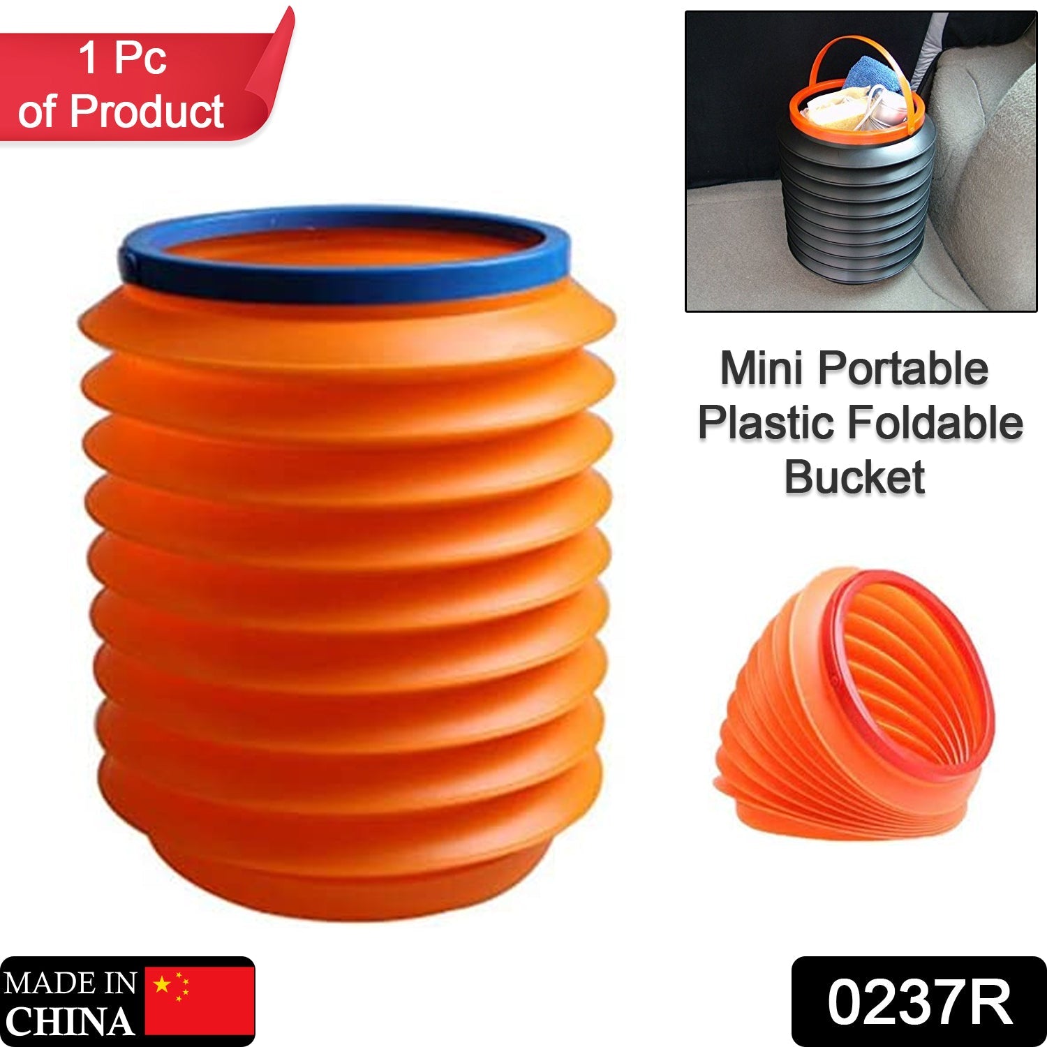 0237R Foldable Storage Bucket , Water Container & Dustbin Multiuse Bucket For Home , Car & Kitchen Use Bucket DeoDap 0237R Foldable Storage Bucket , Water Container & Dustbin Multiuse Bucket For Home , Car & Kitchen Use Bucket DeoDap